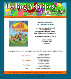 Healing Activities for Children in Grief website